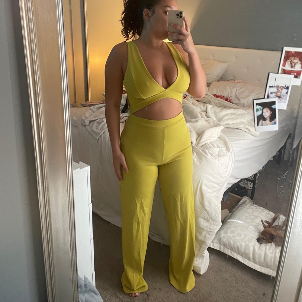 Mustard/lime green jumpsuit
